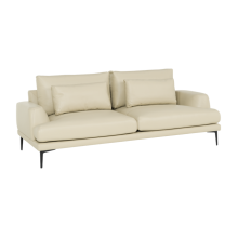 Кожен диван - тройка GRASTEN LUX - крем