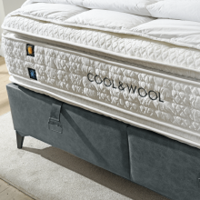 Тапицирана спалня с матрак COOL WOOL 160 x 200 - сив 12