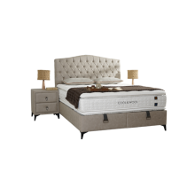 Тапицирана спалня с матрак COOL WOOL 160 x 200 - бежов 3 Тапицирана спалня с матрак COOL WOOL 160 x 200 - бежов 3