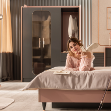 Трикрилен детски гардероб VALENCIA