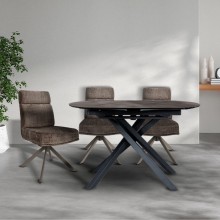 Разтегателна трапезна маса GOLOLIN X - бежова Разтегателна трапезна маса GOLOLIN X - бежова