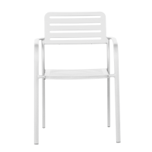 Метален градински стол WASE - бял Метален градински стол WASE - бял