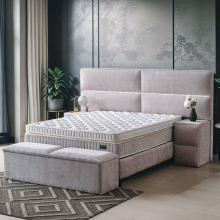 Тапицирана спалня с матрак PUZZLE 160 x 200 - крем 01 Тапицирана спалня с матрак PUZZLE 160 x 200 - крем 01