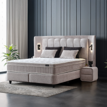 Тапицирана спалня с матрак JULIE 160 x 200 - Перла SY