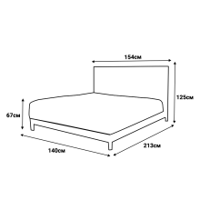 Тапицирана спалня с матрак COTTON 140 x 200 - графит 501 Тапицирана спалня с матрак COTTON 140 x 200 - графит 501