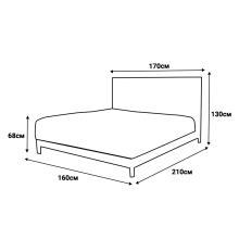 Тапицирана спалня с матрак BELLA 160 x 200 - графит 29