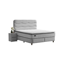 Тапицирана спалня с матрак WAVE 160 x 200 - светлосив 25 Тапицирана спалня с матрак WAVE 160 x 200 - светлосив 25