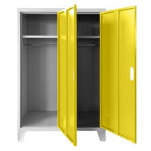 Метален шкаф Carmen CR-1605-2 JZ - сив / жълт Метален шкаф Carmen CR-1605-2 JZ - сив / жълт