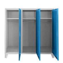 Метален шкаф Carmen CR-1605-3 JZ - сив / син Метален шкаф Carmen CR-1605-3 JZ - сив / син