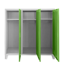 Метален шкаф Carmen CR-1605-3 JZ - сив / зелен