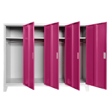 Метален шкаф Carmen CR-1605-4 JZ - Сив / розов