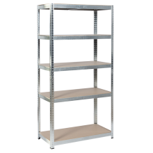 Метален стелаж Carmen CR-1020 - 180х90х45 см, до 275 кг на рафт - цинк