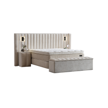 Тапицирана спалня с матрак FLORIDA 160 х 200 - крем 01