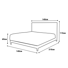 Тапицирана спалня с матрак PERRY LUX 140 x 200 - крем 01 Тапицирана спалня с матрак PERRY LUX 140 x 200 - крем 01