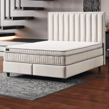 Тапицирана спалня с матрак PERRY LUX 160 x 200 - крем 01