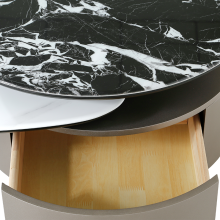 Холна маса BAKER - черен-бял