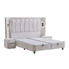 Тапицирана спалня с матрак JULIE 180 x 200 - Перла SY