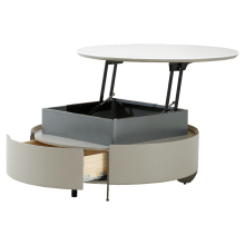 Холна маса TARIA - бял-капучино