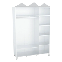 Трикрилен детски гардероб MIAMI - бял Трикрилен детски гардероб MIAMI - бял