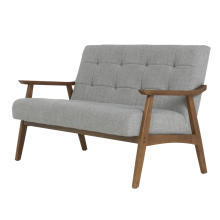 Двуместно канапе PABLO - орех / сиво