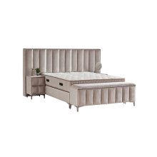 Тапицирана спалня с матрак MOONLIGHT 180 x 200 - бежов 03 Тапицирана спалня с матрак MOONLIGHT 180 x 200 - бежов 03