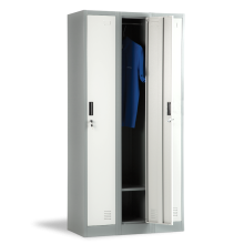 Метален шкаф CR-1242 J LUX - сив / тъмносив