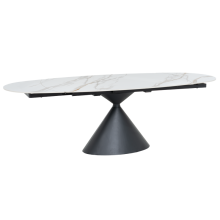 Разтегателна трапезна маса UPATA - бяла