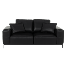 Кожен диван - двойка HALS LUX - черен