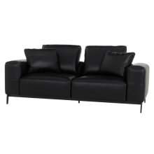 Кожен диван - двойка HALS LUX - черен