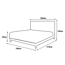 Тапицирана спалня с матрак PUZZLE 180 х 200 - крем 01 Тапицирана спалня с матрак PUZZLE 180 х 200 - крем 01