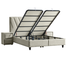 Тапицирана спалня с матрак SIESTA 180 x 200 - крем 01