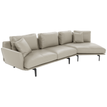 Кожен ъглов диван GRAM LUX - бежов Кожен ъглов диван GRAM LUX - бежов