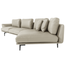 Кожен ъглов диван GRAM LUX - бежов Кожен ъглов диван GRAM LUX - бежов