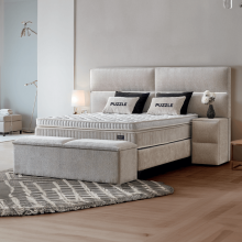 Тапицирана спалня с матрак PUZZLE 160 x 200 - бежов 03 Тапицирана спалня с матрак PUZZLE 160 x 200 - бежов 03