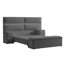 Тапицирана спалня с матрак PUZZLE 160 x 200 - сив 16