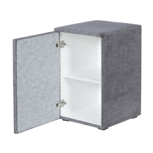 Нощно шкафче за спалня PUZZLE ляво - сив 16