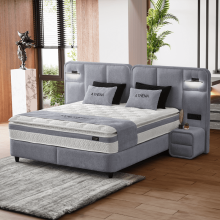 Тапицирана спалня с матрак ATHENA 180 х 200 - сив 16 Тапицирана спалня с матрак ATHENA 180 х 200 - сив 16