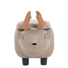 Детска табуретка с ракла - сив елен