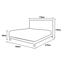 Тапицирана спалня с матрак PIANO 160 x 200 - бежов 02 Тапицирана спалня с матрак PIANO 160 x 200 - бежов 02