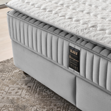 Тапицирана спалня с матрак WAVE 180 x 200 - светлосив 25