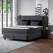 Тапицирана спалня с матрак CANCUN 180 x 200 - сив 18