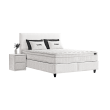 Тапицирана спалня с матрак COMO 160 x 200 - слонова кост AN