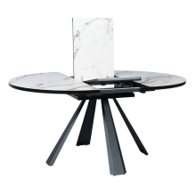 Разтегателна трапезна маса DOMINIK - бяла Разтегателна трапезна маса DOMINIK - бяла