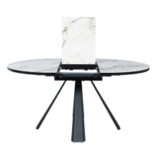 Разтегателна трапезна маса DOMINIK - бяла Разтегателна трапезна маса DOMINIK - бяла