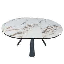 Разтегателна трапезна маса DOMINIK - бяла Разтегателна трапезна маса DOMINIK - бяла