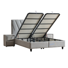 Тапицирана спалня с матрак SIESTA 160 x 200 - сив 02 Тапицирана спалня с матрак SIESTA 160 x 200 - сив 02