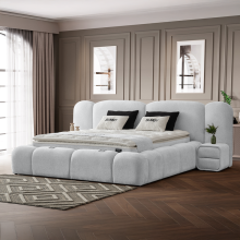 Тапицирана спалня с матрак BUMBY 160 x 200 - светлосив  21