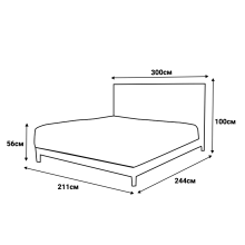 Тапицирана спалня с матрак BUMBY 160 x 200 - светлосив  21