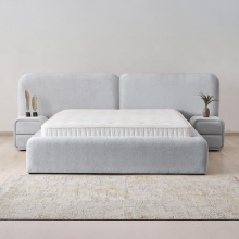 Тапицирана спалня с матрак MYKONOS 160 х 200 - сребърен AN Тапицирана спалня с матрак MYKONOS 160 х 200 - сребърен AN