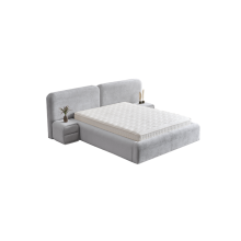 Тапицирана спалня с матрак MYKONOS 160 х 200 - сребърен AN Тапицирана спалня с матрак MYKONOS 160 х 200 - сребърен AN